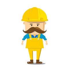 engineer character vector white background