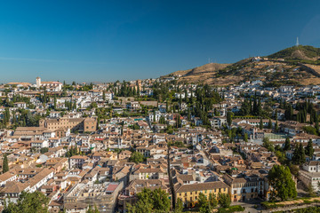Fototapeta na wymiar Old town Granada view from Alhambra palace