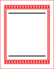 frame for cross-stitch embroidery red colors