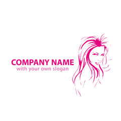 Friseur Kopf Gesicht Logo Silhouette Vektor