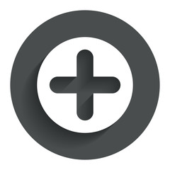 Obraz premium Plus sign icon. Positive symbol.