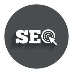 SEO sign icon. Search Engine Optimization symbol.