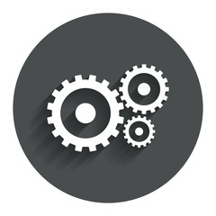 Cog settings sign icon. Cogwheel gear symbol.
