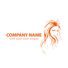 Friseur Kopf Gesicht Logo Silhouette Vektor