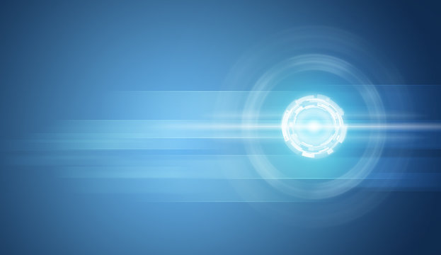 Transparent circles on blue background
