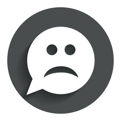 Sad face sign icon. Sadness symbol.