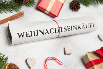 weihnachtseinkäufe zeitung