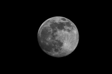 Obraz na płótnie Canvas Moon on black sky