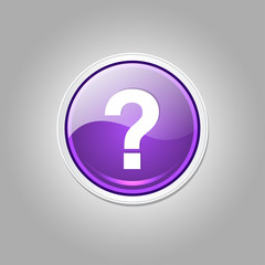 Help Circular Vector Purple Web Icon Button