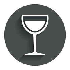 Wine glass sign icon. Alcohol drink symbol.
