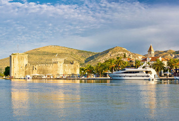 Trogir old citadel and waterfront view