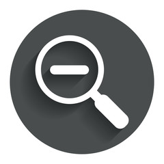 Magnifier glass sign icon. Zoom tool. Navigation