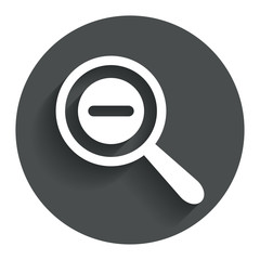 Magnifier glass sign icon. Zoom tool. Navigation