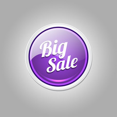 Big Sale Glossy Shiny Circular Vector Button