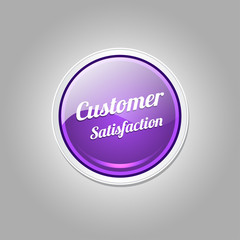 Customer Satisfaction Purple Vector Icon