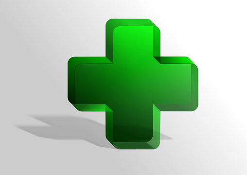 transparent green cross