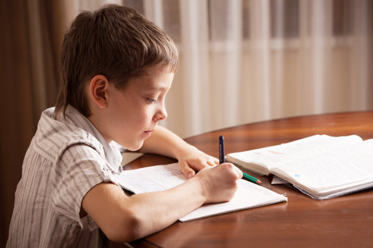 Boy Doing Homework