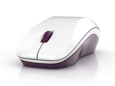 Computer mouse. 3d illustration. Isolated on white