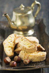 Biscotti with hazelnuts.