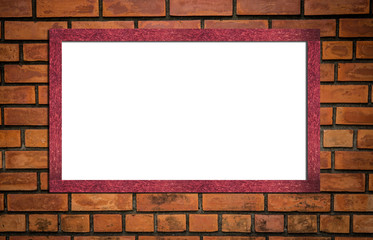 Fototapeta na wymiar red brick wall used for long time