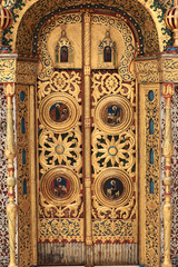 Details of a doorway church