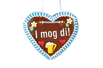 Lebkuchenherz mit I mog di