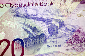 New Lanark on Scottish Banknote