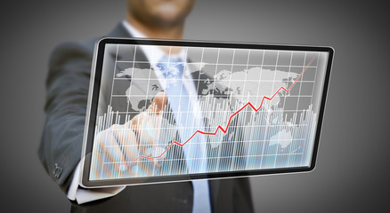 Businessman tablet concept