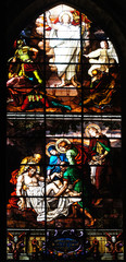 Obraz na płótnie Canvas Vitrail de la Cathédrale ou d'une des églises de Limoges