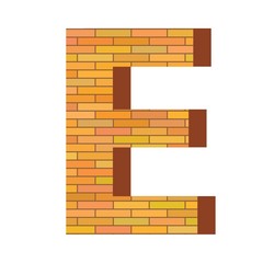 brick letter E