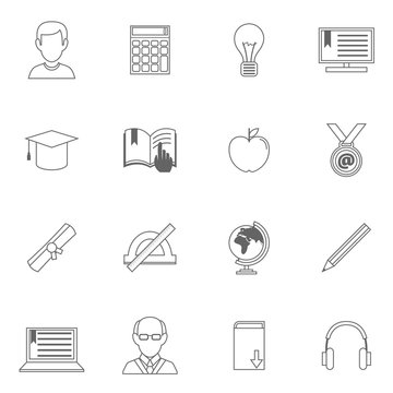 Education Outline Icons