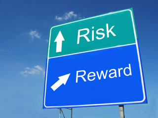 Risk-Reward road sign