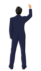 Businessman back view