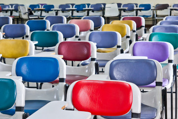 Multi colored chairs