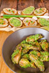 Roasted chicken wings with Chimichurri