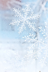 snowflakes on the window