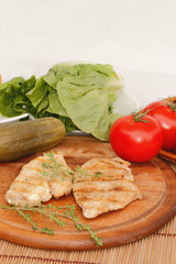 Gegrillte Hähnchenschnitzel