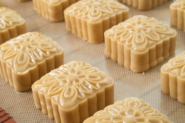 Chinese moon cake ready to be cooked