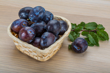 Fresh plums