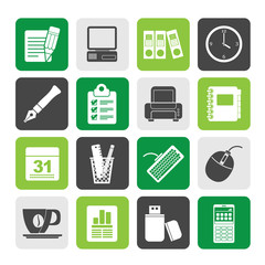 Silhouette Business and office equipment icons
