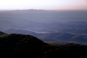 Obraz premium Nebel über den Great Smoky Mountains
