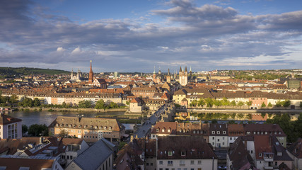 Fototapeta na wymiar Wuerzburg City Panorama