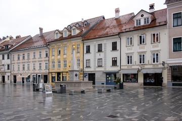Fototapeta na wymiar Main Square in Kranj