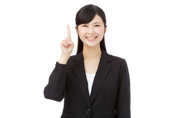 指差すビジネスウーマン
