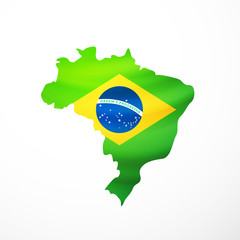 Vector flag maps of Brazil