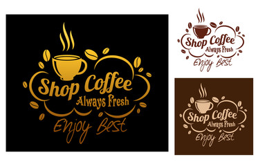 Shop coffeesymbols or banners