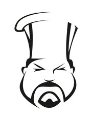 Serious and competent chef