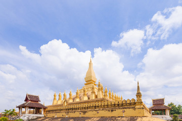  Golden pagoda wat Phra That Luang in Vientiane