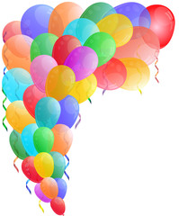 Color background with glossy balloon.