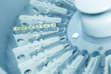 electronic medical blood centrifuge in laboratory